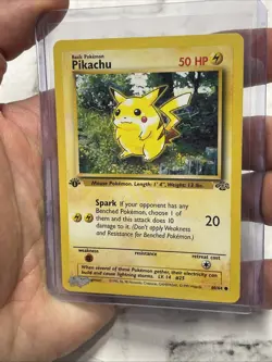 Pokemon Card Pikachu Jungle 60/64 WOTC Card 1st Edition Pokemon Vtg Vintage MP - Image 2