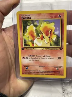 Pokemon Card Ponyta 64/82 Team Rocket 1st Edition Vintage WOTC Pokemon NM/MT Vtg - Image 1