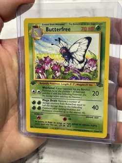 Pokemon TCG Butterfree 33/64 Jungle 1st Edition LP+ Vintage Card Pokemon WOTC - Image 2