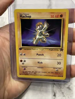 Pokemon Machop 59/82 1st Edition LP Team Rocket Pokemon Card Vtg Nintendo Common - Image 1