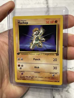 Pokemon Machop 59/82 1st Edition LP Team Rocket Pokemon Card Vtg Nintendo Common - Image 2