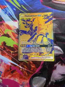 Pokemon Pikachu & Zekrom GX SM248 TAG TEAM Full Art Holo Promo 240 HP Card - Image 1