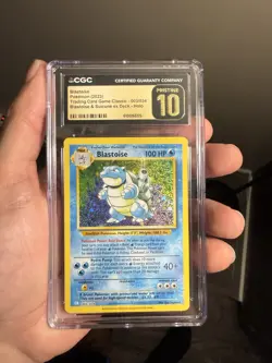 Pokemon Blastoise CGC 10 Pristine Classic Holo Card 003/034 Pokemon TCG - Image 1