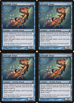 4x MTG 2007 SILVERGILL ADEPT - MERFOLK CREATURE NM MAGIC CARD x4 copies UNCOMMON - Image 1