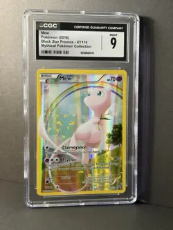 CGC 9 MINT Mew XY110 - Mythical Pokemon Collection Black Star Promo 2016 - Image 1