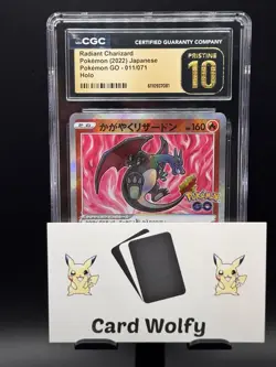 CGC Pristine 10 Radiant Charizard 011/071 K Holo Japanese Pokemon GO - US Seller - Image 3