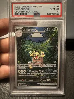 2025 POKEMON MEG EN-MEGA EVOLUTION ILLUSTRATION RARE #135 EXEGGUTOR PSA 10 - Image 1