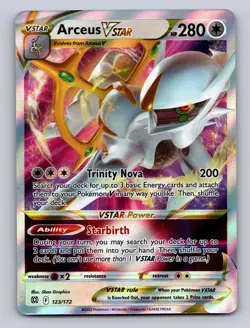 ARCEUS VSTAR 123/172 HOLO VSTAR RARE BRILLIANT STARS POKEMON NM - Image 1