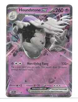 Houndstone ex 162 Sv: Scarlet & Violet Promo Cards Holo Pokemon TCG - NM - Image 1