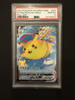 Pokemon Celebrations Flying Pikachu VMAX Full Art 007/025 PSA 10 Gem Mint - Image 1