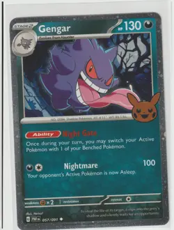 GENGAR 057/091 UNCOMMON PALDEAN FATES POKEMON NM/M - Image 1
