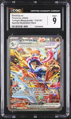 2024 POKEMON TWM EN-TWILIGHT MASQUERADE #214 GRENINJA EX CGC 9 - Image 1