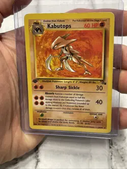 Wizards Pokemon TCG Kabutops Fossil No.24/62 Rare 1st Edition 1999 Stage 2 LP - Image 1