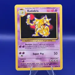 Kadabra 32/102 Base Set Unlimited Uncommon Pokemon MP - Image 1