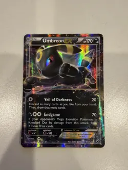 Pokemon TCG UMBREON EX Fates Collide Holo Ultra Rare 55/124 |2016 Good Condition - Image 1