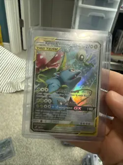 Pokemon TCG Celebi & Venusaur GX Holo Ultra Rare - Image 1