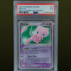 2007 POKEMON WORLD CHAMPIONSHIPS PROMO MEW EX #88 PSA 7 NM - Image 1