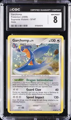 2009 POKEMON SUPREME VICTORS HOLO #5 GARCHOMP CGC 8 - Image 1