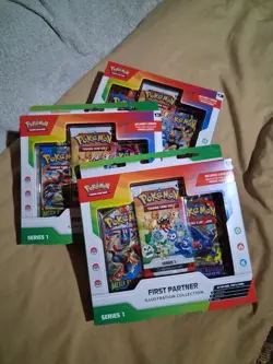 3 X Pokemon TCG First Partner Illustration Collection Series 3 New Sealed - Image 1