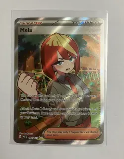 Pokemon TCG Mela 140/131 Prismatic Evolutions Full Art Holo Rare Near Mint - Image 1