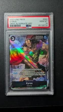 PSA 10 GEM MINT One Piece Kyros OP04-082 Alternate Art Alt Parallel - Image 1