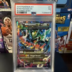 2015 POKEMON XY ROARING SKIES M RAYQUAZA EX 61/108- PSA 7 - Image 1