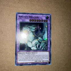 Yu-Gi-Oh Card - DLCS-EN005 - AMULET DRAGON (blue)(ultra rare holo) - NM/Mint - Image 1