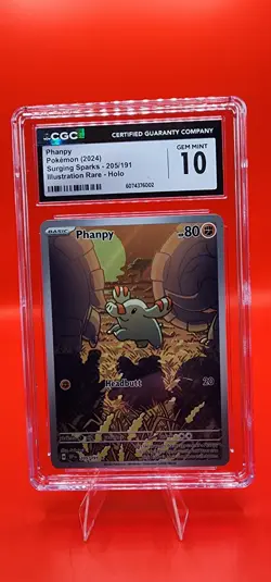 Phanpy Holo Card 205/191 Sv08: Surging Sparks CGC 10 - Image 1
