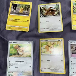 Pokemon Card Lot Pikachu Eevee Lot 9 Cards Near Mint - Image 3
