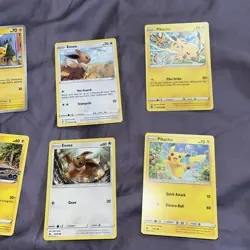 Pokemon Card Lot Pikachu Eevee Lot 9 Cards Near Mint - Image 4