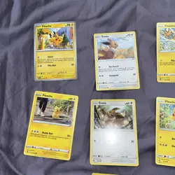 Pokemon Card Lot Pikachu Eevee Lot 9 Cards Near Mint - Image 5