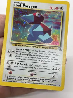 Pokemon TCG Cool Porygon Wotc Promo 15 Holo Promo 2000 Swirl Card - Image 4