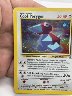 Pokemon TCG Cool Porygon Wotc Promo 15 Holo Promo 2000 Swirl Card - Image 5