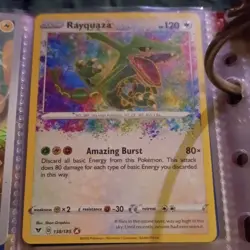 Pokemon TCG Rayquaza 138/185 Vivid Voltage Amazing Rare Holo Basic 120 HP Card - Image 1