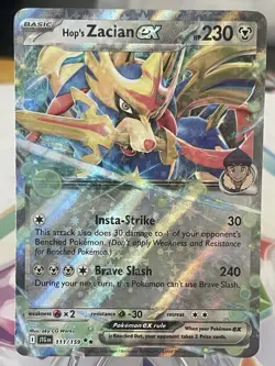 Hop's Zacian EX 111/159 Journey Together Pokemon TCG Fresh Pull 🚀🚀🚀🚀 - Image 2