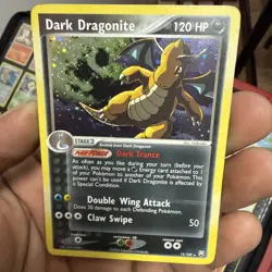 2004 Pokemon Dark Dragonite 15/109 EX Team Rocket Returns Holo MP - Image 1