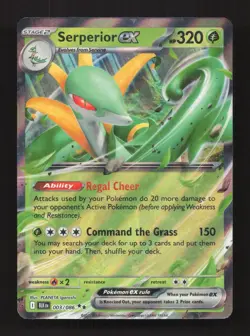 Serperior ex 003/086/086 Holo Double Rare SV: Black Bolt Pokemon Near Mint - Image 1