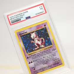 Pokemon TCG - Mewtwo Base Set 10/102 Holo Rare - Shadowless - PSA 7 NM - Image 1