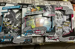 Black Bolt + White Flare Binder Collection and Poster Collection LOT - Image 1