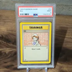 1999 POKEMON GAME 91 BILL PSA 9 MINT BASE SET UNLIMITED - Image 1