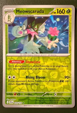 Pokemon TCG Meowscarada 18/159 Journey Together SV9 Reverse Holo NM - Image 1