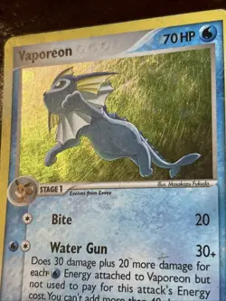 Pokemon POP Series 3 Vaporeon 6/17 Holo Rare MP Swirl - Image 3