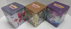 3X POKEMON TCG STACKING TINS EMPTY LOT DRAGON PSYCHIC STORAGE - Image 2