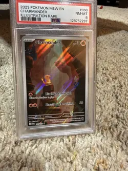 2023 Pokemon 151 Charmander 168 PSA 8 Illustration Rare NM-MT - Image 1