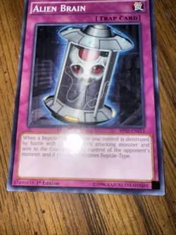 YUGIOH! ALIEN BRAIN - SHATTERFOIL RARE - 1ST EDITION - BP03-EN215 - Image 1