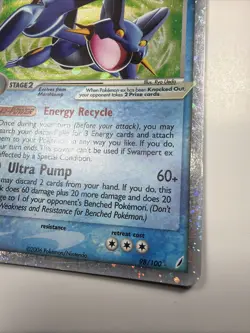 Pokemon TCG • Swampert ex • EX Crystal Guardians 98/100 • LP Rare Holo - Image 3