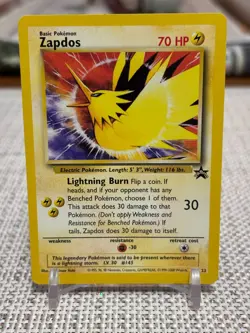 2000 Pokemon #23 Zapdos (WOTC Black Star Promo) NM - Image 1
