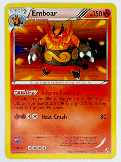 Pokemon Emboar 20/114 Black & White Holo LP - Image 1
