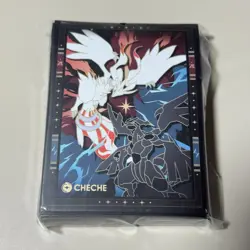 Pokemon TCG 60 Card Sleeves Deck Shield Reshiram Zekrom Japan - Image 1
