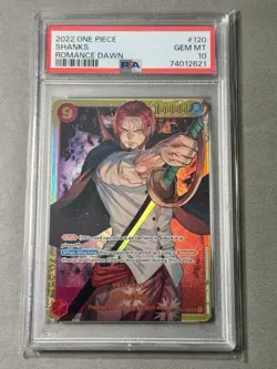 2022 One Piece OP01-120 Shanks SEC PSA 10 Romance Dawn English - Image 1